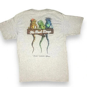 Puerto Vallarta, Mexico “No Bad Days” Colorful Geckos T-Shirt, Size M